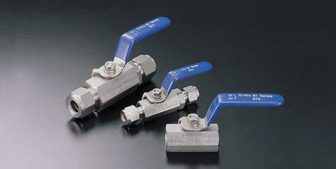 DK-Lok V81 series stainless steel instrument ball valve with quarter-turn handle