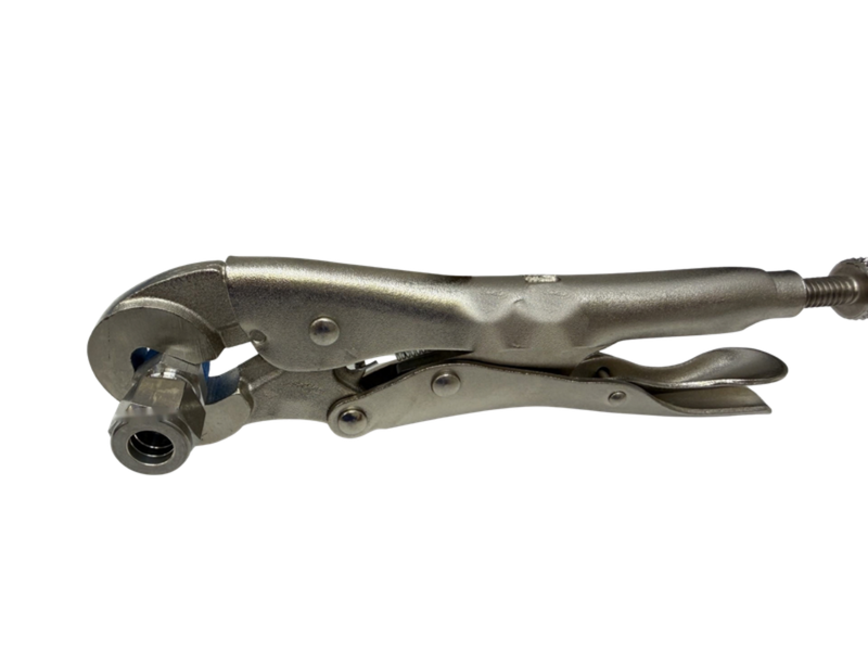 Fitting tool for holding stainless steel fittings, 1/16 to 1/2 inch