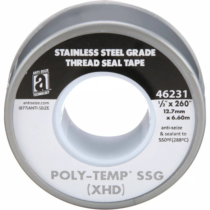Nickel infused teflon tape for stainless steel fittings