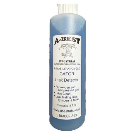 A-Best Gator Leak Detector 8 fl oz bottle, P/N AB-LEAKNO8-GLD